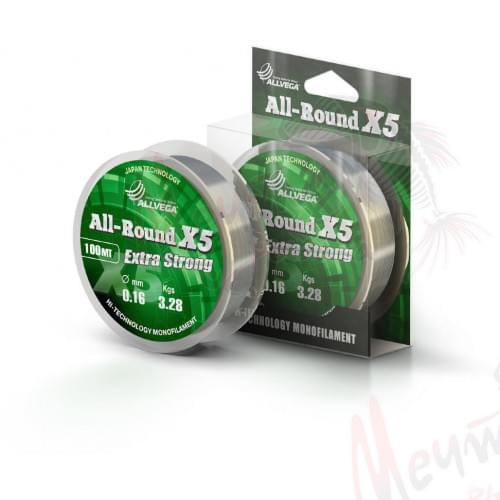ЛЕСКА "ALLVEGA" ALL-ROUND x5 #0.14